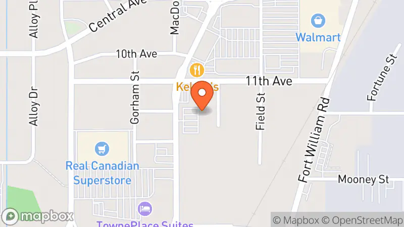 Map showing location of The Salvation Army Thrift Store