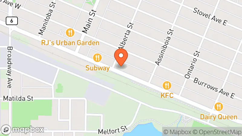 Map showing location of The Salvation Army Thrift Store