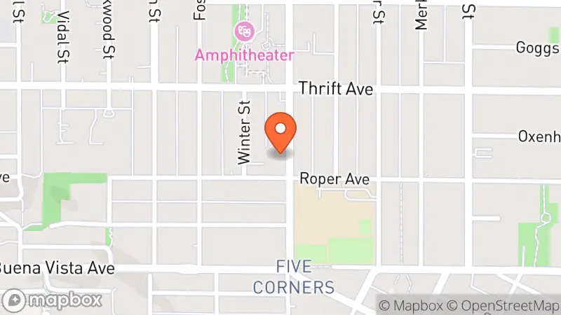 Map showing location of The Salvation Army Thrift Store