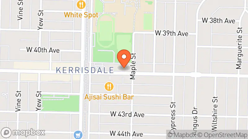 Map showing location of The Salvation Army Thrift Store