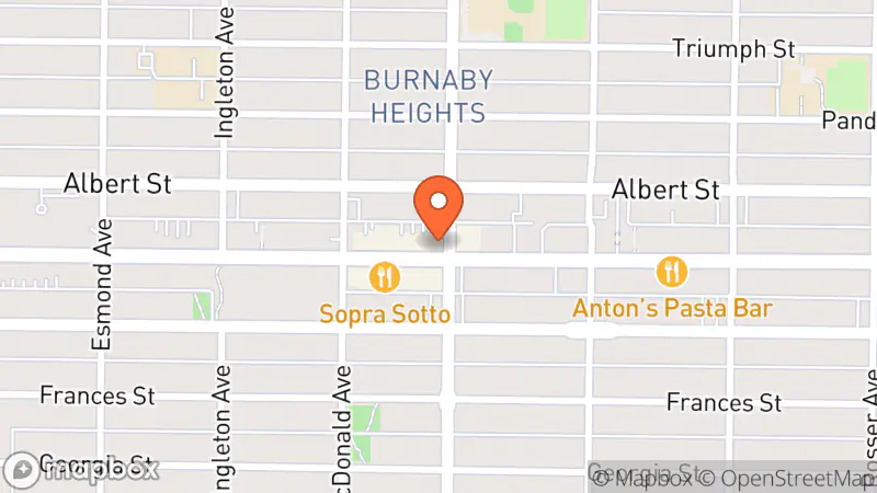 Map showing location of The Salvation Army Thrift Store