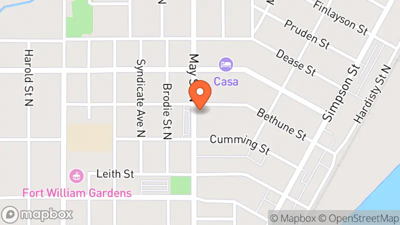 Map showing location of Twice As Nice Thrift Store