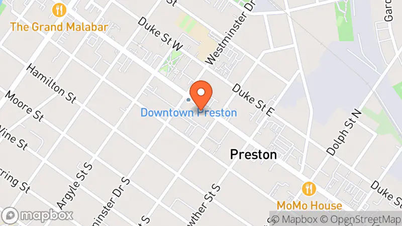 Map showing location of Uptown Thrift