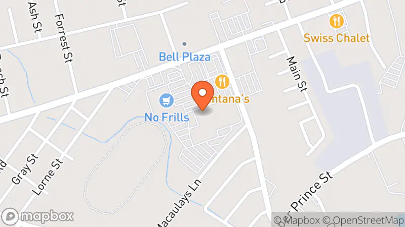 Map showing location of Value Village