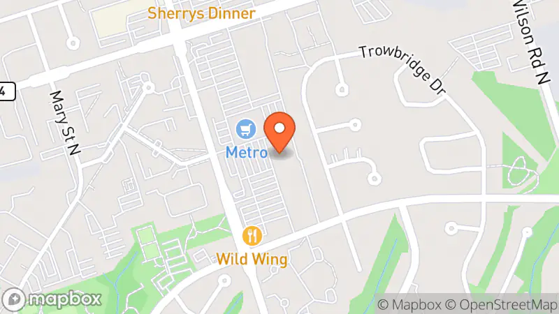 Map showing location of Value Village Community Donation Centre