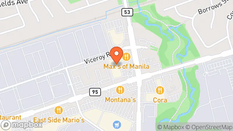 Map showing location of Value Village