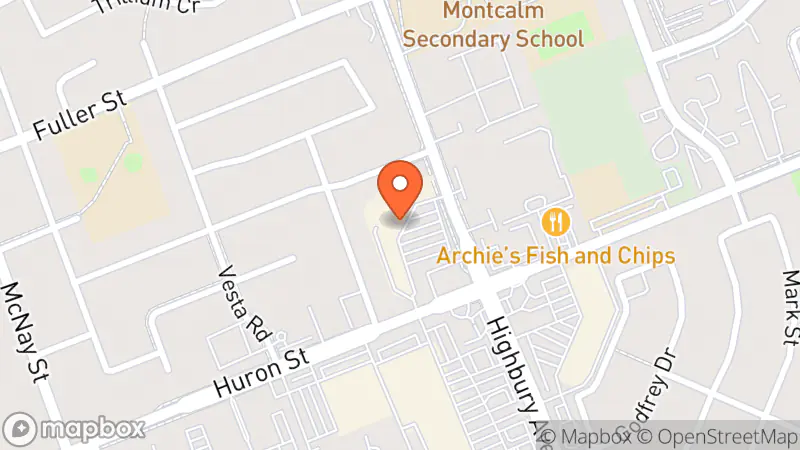 Map showing location of Value Village