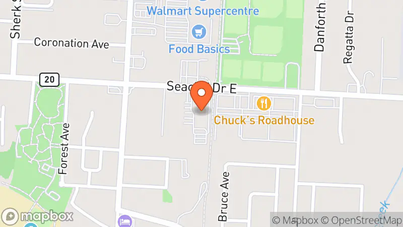 Map showing location of Value Village