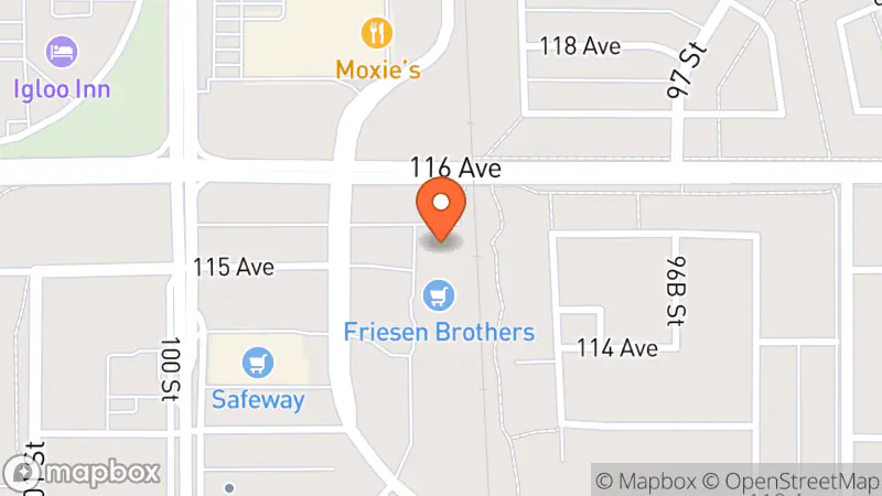 Map showing location of Value Village