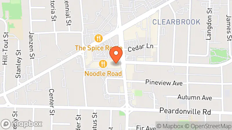 Map showing location of Value Village