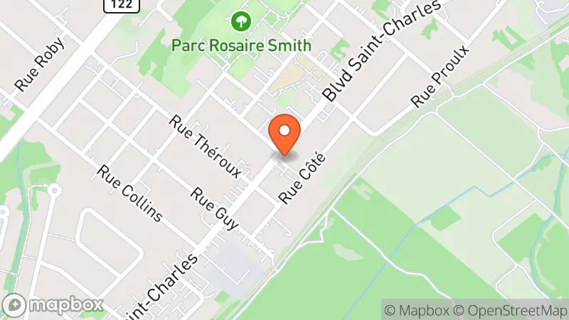 Map showing location of Vestiaire A F E A S Saint-Charles-de-Drummond