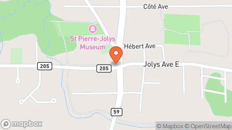 Map showing location of Village Connection Thrift Store