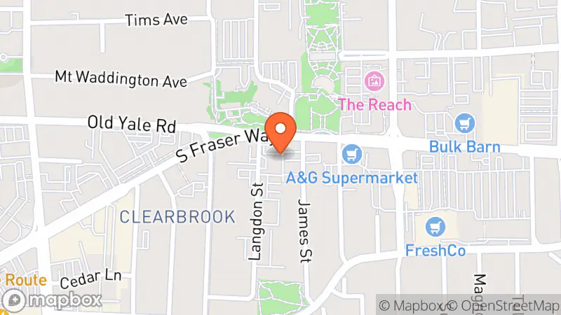 Map showing location of Village Furniture Inc.