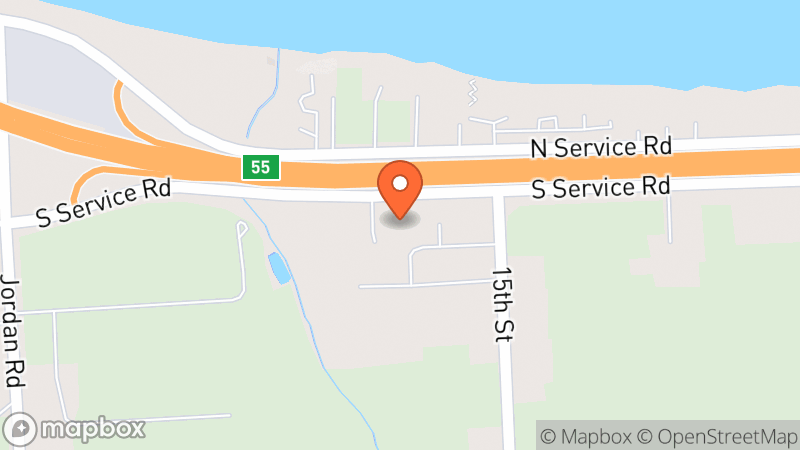 Map showing location of Village of Hope Niagara Thrift Store
