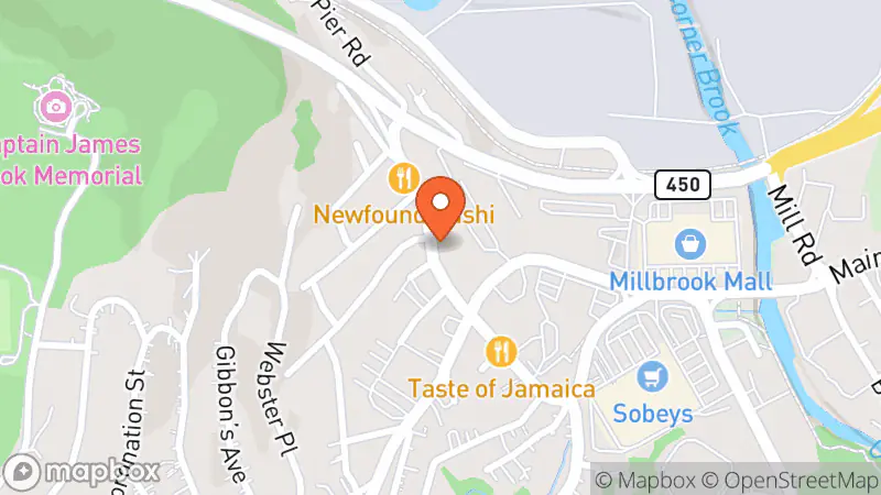 Map showing location of Xavier Thrift Boutique