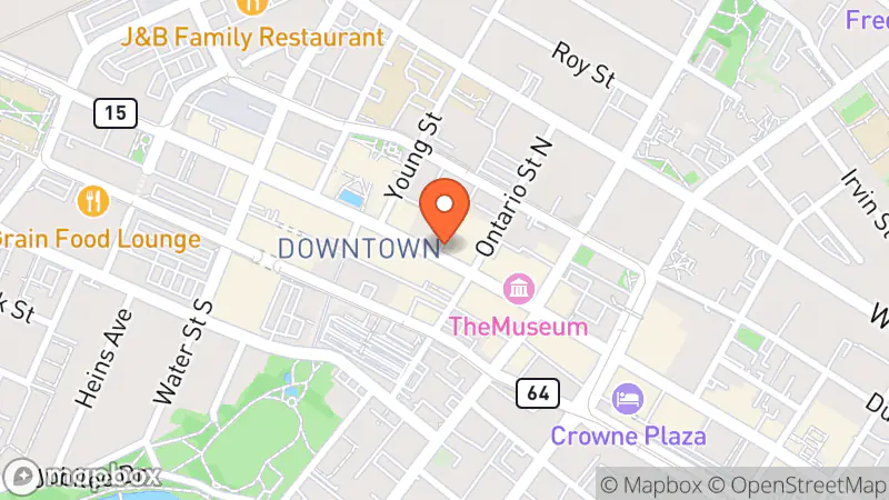 Map showing location of YW Thrift Boutique